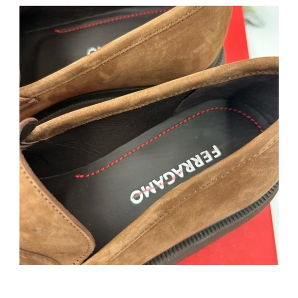 Salvatore Ferragamo COCOON suede lug sole loafers size 7EE made in Ital - Picture 4 of 7